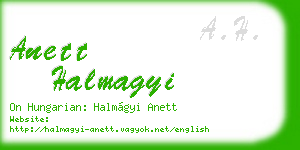 anett halmagyi business card